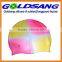Customized Multicolor Printed Silicone Swimming Cap for Adults
