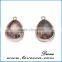 Purple decorative clear facted teardrop glass stone pendant with gold plated frame
