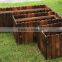 practical rectangular cedar wooden flower pots