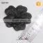 Beautiful wholesale small black leather flower for ladies