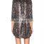 2016 Sequin Sexy Long Sleeve Royal Silver Prom Evening Dress HSD2278