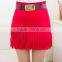 Latest Design Pleated Maxi Skirt Wrap Navy Chiffon Long Skirt for Women