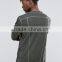 Custom Contrast Stitch Design Long Sleeve Crew Neck Dark Grey Men's 76% Cotton 24% Polyester Casual Blank Sweatshirt