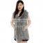 CX-G-B-69C Lastet Designs For Women Rabbit Fur Vest With Raccoon Coat