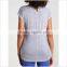Guangzhou Factory Custom Cotton Round Neck Tee Striped Women T Shirt