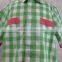 Boys Apple Green Plaid Shirt Cotton Fashion T Shirt
