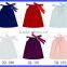 ZQ-177 Lovebaby wholesale 100% cotton solid red color stripe bow,PILLOWcase DRESS