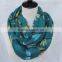 Dragonfly print mint green fashion Voile scarf