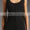 jersey raw edges black tank tops