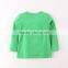 New fashion long sleeve printed cars green boys kids t-shirts design