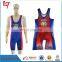 Custom Design wrestling jerseys Fashion sublimation design wrestling wear for 2015