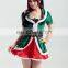 Celebration Day Velvet Holiday Christmas Elf Costume Women With Hat