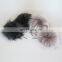 Double pompom hairband lovely fur fashion real raccoon fur pompom accessory