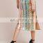 New Arrival Side Slit Colourful Sequin Midi Skirt Women