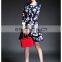 Woman long sleeve print dress wholesale, fashion western dress 2016