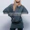 High quality long sleeve open back tunic dress, ladies terry dress,manufacture dress