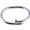 Shinny black decorative stainless steel nail bangles for women