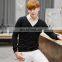 Autumn/Spring good quality fashion casual slim fit v neck custom knitted 100% cotton mens cardigan sweater direct factory