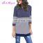 Fast Shipping Tie Cotton Blue Full Sleeve Women Long Winter Sweater
