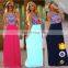 2016 Fashion Women Summer Chiffon Long Dresses Picture of Latest Gowns Designs
