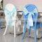 popular hotel restaurant decoration recycable satin chair cover sash