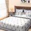 Rajasthani White Paisley Block Print Bedsheet