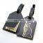 Promotion cheap custom faux leather pu luggage tags with print custom logo