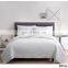 3pc Ultrasonic Embossed Solid Microfiber Queen King Size White Customized Wholesale  Quilt Sets