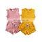 2020 Baby Summer Clothing set Toddler Kids Baby Girls Boys Clothes Sleeveless Top T-shirt Shorts Solid Outfit
