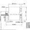 37A528 dc square motor gear motors with spur gears box