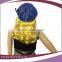 Girls Fashion Fake Hair Wig Attached Blue Hats