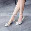 Stylish lady suede shoes stilettos high heels pointed toe dress shoes