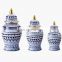 Traditional Chinese Vintage Ceramic Ginger Jar Porcelain Antique Vase Blue And White Vase Home Decoration