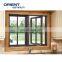 Tilt and Turn Aluminium Window, Champagne Color Double Glazed Aluminium Sliding Windows, Folding aluminum frame casement window