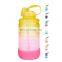 personalized colorful plastic protein anti slip spice eco friendly leak proof shaker poly-clear 24oz fitness bottles