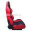 Jiabeir Black Grey PVC leather single recliner and single slider racing car seats adjustable