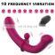 Strapless Dildo Vibrator Remote Double Head Vibrating G Spot Vibrator Sex Toys For Woman Lesbian Couple Anal Prostate Massager%