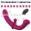 Strapless Dildo Vibrador Remote Double Head Soft Silicone Anal Vaginal Massage Vibrator Sex Toys for Woman Lesbian Couple%