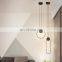Nordic post-modern style bedroom dining room chandelier iron round bar clothing store led creative chandelier