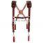 Hot Selling Quality Premium Leather Tool Suspender Belt Sturdy Leather Suspenders belts Buckled Tool Bag Belt
