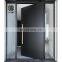 Aluminum front door design, middle swing door is durable and fireproof