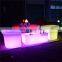 Hot sale modern commercial nightclub bar furniture led corner sofa waterproof white plastic illuminated led patio garden couch