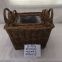 Traditional Craft By Hand Vintage Basket With Lid Wicker Basket For Picnic