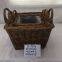 Traditional Craft By Hand Vintage Basket With Lid Wicker Basket For Picnic