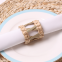 Dinner Table Serviette Buckles Eye-catching Long Lasting Straw Corn Husk Table Decoration Napkin Rings For Wedding