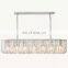 Hengzhi Medieval Vintage Geometric Pendant Crystal Glass Hanging Lighting LATTICE RECTANGULAR CHANDELIER for Hotel Living Room
