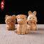 Chinese Zodiac Cartoon Ornaments Peach Wood Carving Hand-held Dolls Wood Carving Animal Zodiac Ornaments