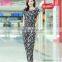 Show thin printed chiffon jumpsuits summer clothes pants female leisure trousers