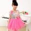 In-stock children princess modern dance costume sequin dance costume school girls( Pink , green, orange)