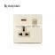 uk design single 13A socket switch with red indicator light